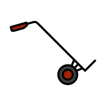 Warehouse Trolley Icon Stock Illustration