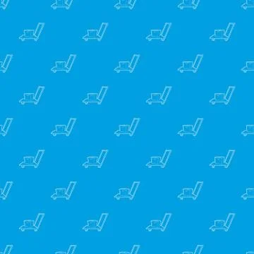 Warehouse trolley pattern seamless blue Illustrazione stock