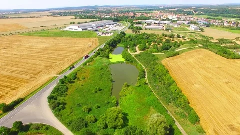Warehouse with trucks. Stock Footage 78691783