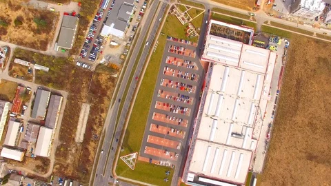 Warehouse with trucks. Stock Footage 88202414