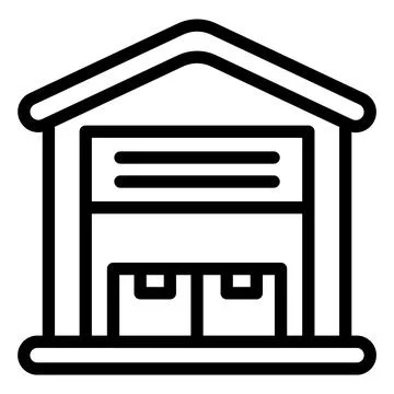 Warehouse Vector Icon Design Illustration Stock Illustration