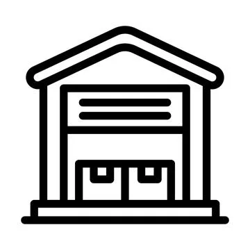 Warehouse Vector Icon Design Illustration Stock Illustration