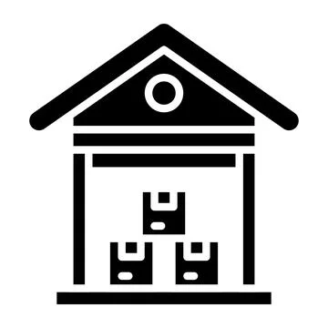 Warehouse Vector Icon Design Illustration Stock Illustration