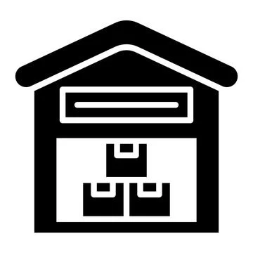 Warehouse Vector Icon Design Illustration Stock Illustration