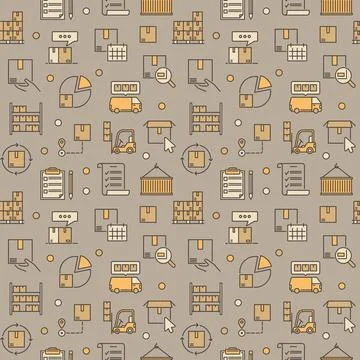 Warehouse vector modern creative seamless pattern or background 库存插图