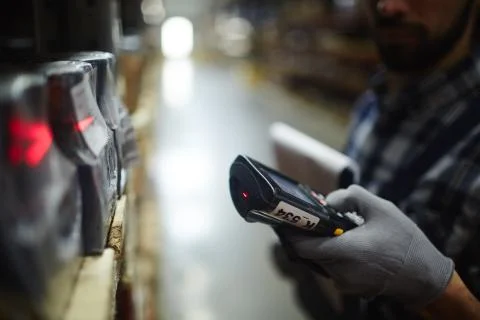Warehouse Worker Inventorying Stock Stock Photos