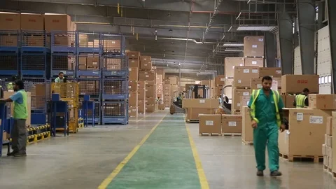 Warehouse Workers Vídeo Stock 122997508