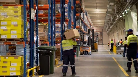 Warehouse Workers 動画素材 123018559