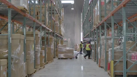 Warehouse Workers Working During Covid 19 24 Stock Footage 169375099