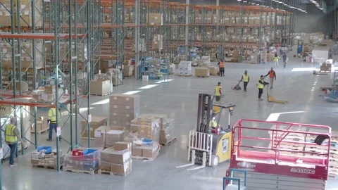 Warehouse Workers Working During Covid 19 7 Stock Footage 169375795