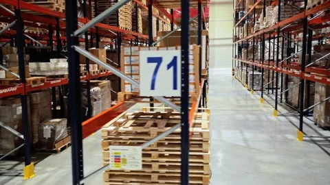 Warehouse Workers Working Preparing orders for Loading Deposit Interior Stock Footage 139333426