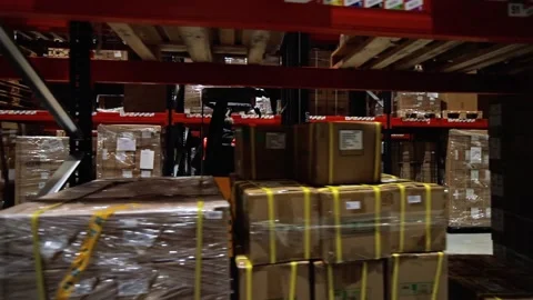 Warehouse Workers Working Preparing orders for Loading Deposit Interior Stock Footage 139333656