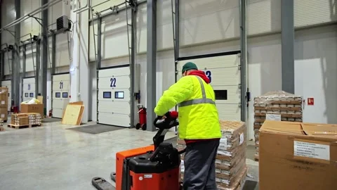 Warehouse Workers Working Preparing orders for Loading Deposit Interior 動画素材 139333664