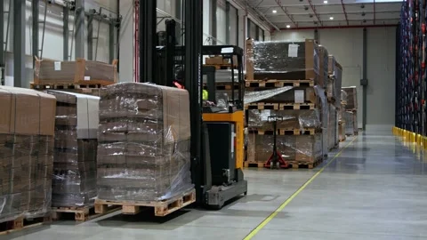 Warehouse Workers Working Preparing orders for Loading Deposit Interior Stock Footage 139333924