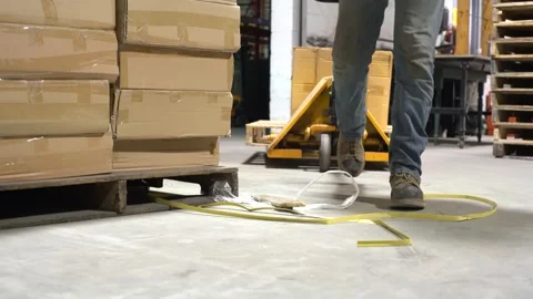 A warehouse workplace health and safety ... | Stock Video | Pond5