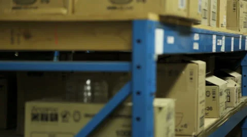Warehouseman taking stock Stock Footage 22917246