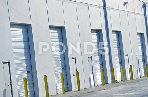 Warehouses gates closeup Stock Photos