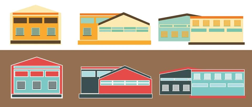 Warehouses. Stock Illustration