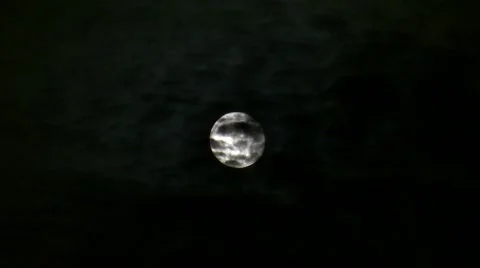 Warewolf Moon night clouds realtime Stock Footage 47859818