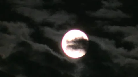 Warewolf Moon Wolf's head cloud Stock Footage 47859839