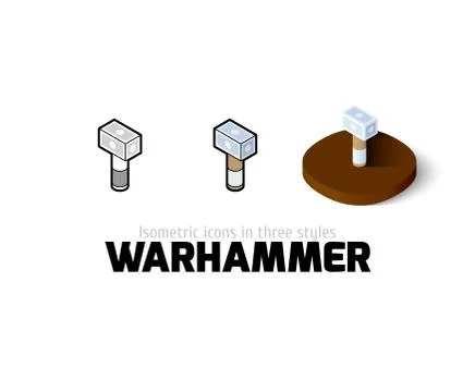Warhammer icon in different style Stock Illustration