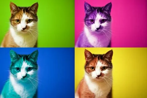 Warhol cat Stock Photos