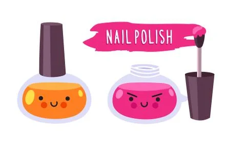 Warlike nail polish with brush. Stock Illustration