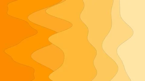 Warm abstract background features layered vertical waves in orange yellow and Illustrazione stock