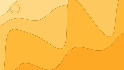 Warm abstract background features layered flowing shapes in cream yellow and Иллюстрация