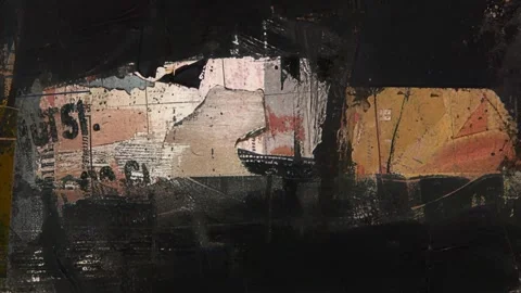Warm Abstract Collage Grunge Texture Background Vidéo 328388032