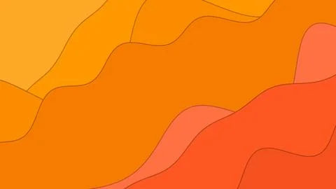 Warm abstract composition features layered orange and red organic shapes 库存插图