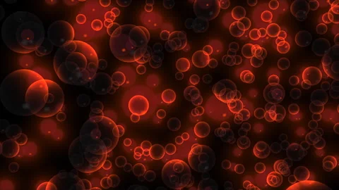 Warm Abstract Fire Embers and Biological Cell Motion Graphics Stock Footage 345895369