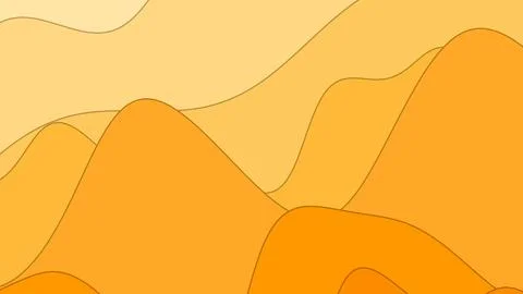 Warm abstract mountain landscape features layered golden orange and cream peaks 스톡 일러스트