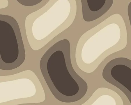 A warm abstract pattern of layered irregular organic shapes in beige, cream.. Stock Illustration