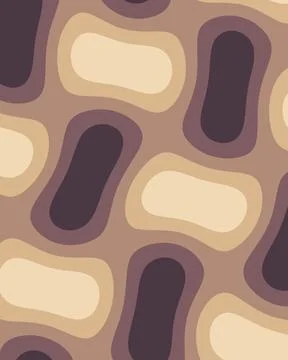 A warm abstract repeating design combines tan, cream, brown, and dark plum .. Illustrazione stock