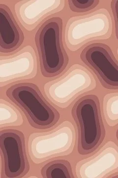 A warm abstract repeating pattern presents coral, terracotta, cream, and de.. Stockillustratie