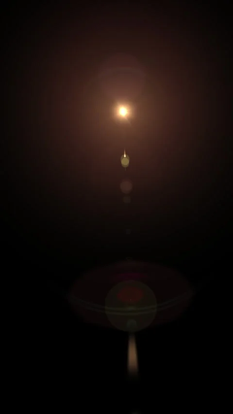 Warm anamorphic lens flare moving gently Stock Footage 341382099