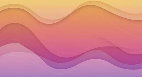 Warm and Cool Gradient with Waves Stock Illustration