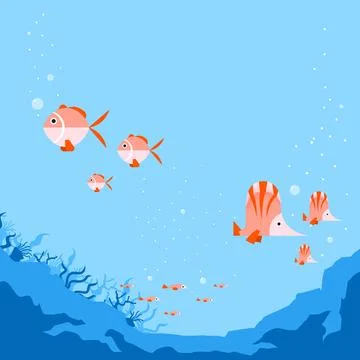 The warm and harmonious world under the sea. Stock-Illustration