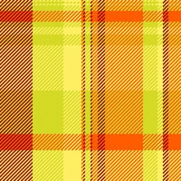 Warm and inviting plaid pattern in yellow, orange, and red hues. Classic te.. Illustrazione stock