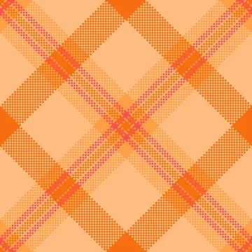 Warm and inviting plaid pattern in shades of orange, peach and pink. Classic, Stockillustratie
