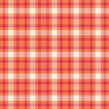 Warm and inviting plaid pattern in coral, orange, and cream. Ideal for backgr Stockillustratie