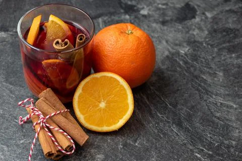 Warm and spicy mulled wine Stock Photos