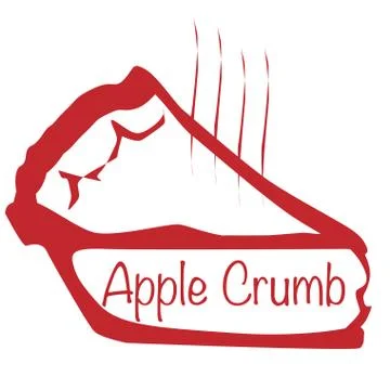 Warm Apple Crumb Pie Stock Illustration