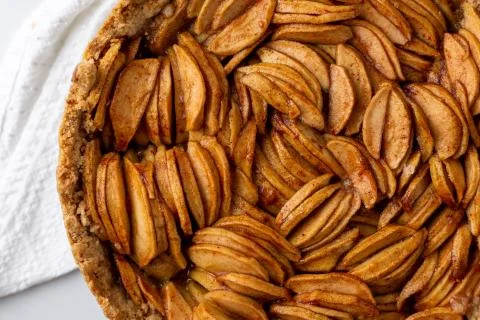 Warm Apple Pie close up Stock Photos