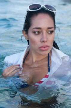 In the warm atlantic ocean Stock Photos