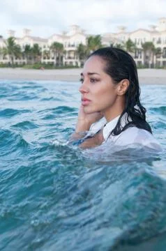 In the warm atlantic ocean Stock Photos