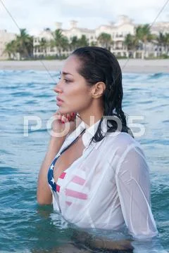 In the warm atlantic ocean Stock Photos