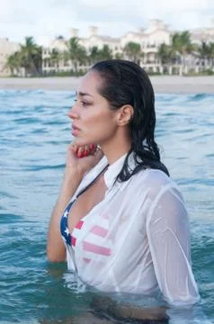 In the warm atlantic ocean Stock Photos