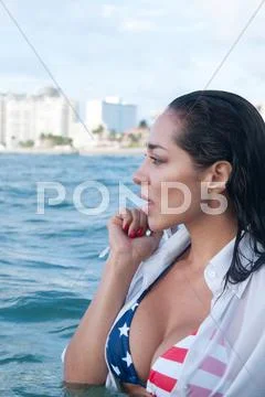 In the warm atlantic ocean Stock Photos